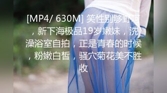 [MP4/ 630M] 笑性别够野呵，新下海极品19岁嫩妹，洗澡浴室自拍，正是青春的时候，粉嫩白皙，骚穴菊花美不胜收