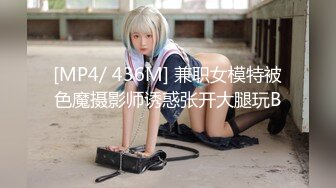 [MP4/ 436M] 兼职女模特被色魔摄影师诱惑张开大腿玩B