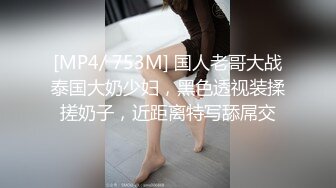 [MP4/ 753M] 国人老哥大战泰国大奶少妇，黑色透视装揉搓奶子，近距离特写舔屌交