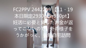 FC2PPV 2442219 【11・19本日限定2930pt→930pt】妊活に必要と貸したお金が返ってこないので、外の様子をうかがって、強制自宅訪問