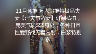 11月顶推 万人追推特极品夫妻【淫夫与娇妻】订阅私拍，完美气质SSS身材，各种日常性爱野战无套内射，白浆特别多